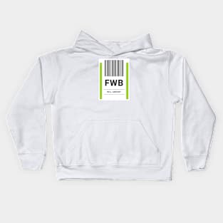 FWB Airport Baggage Label Kids Hoodie